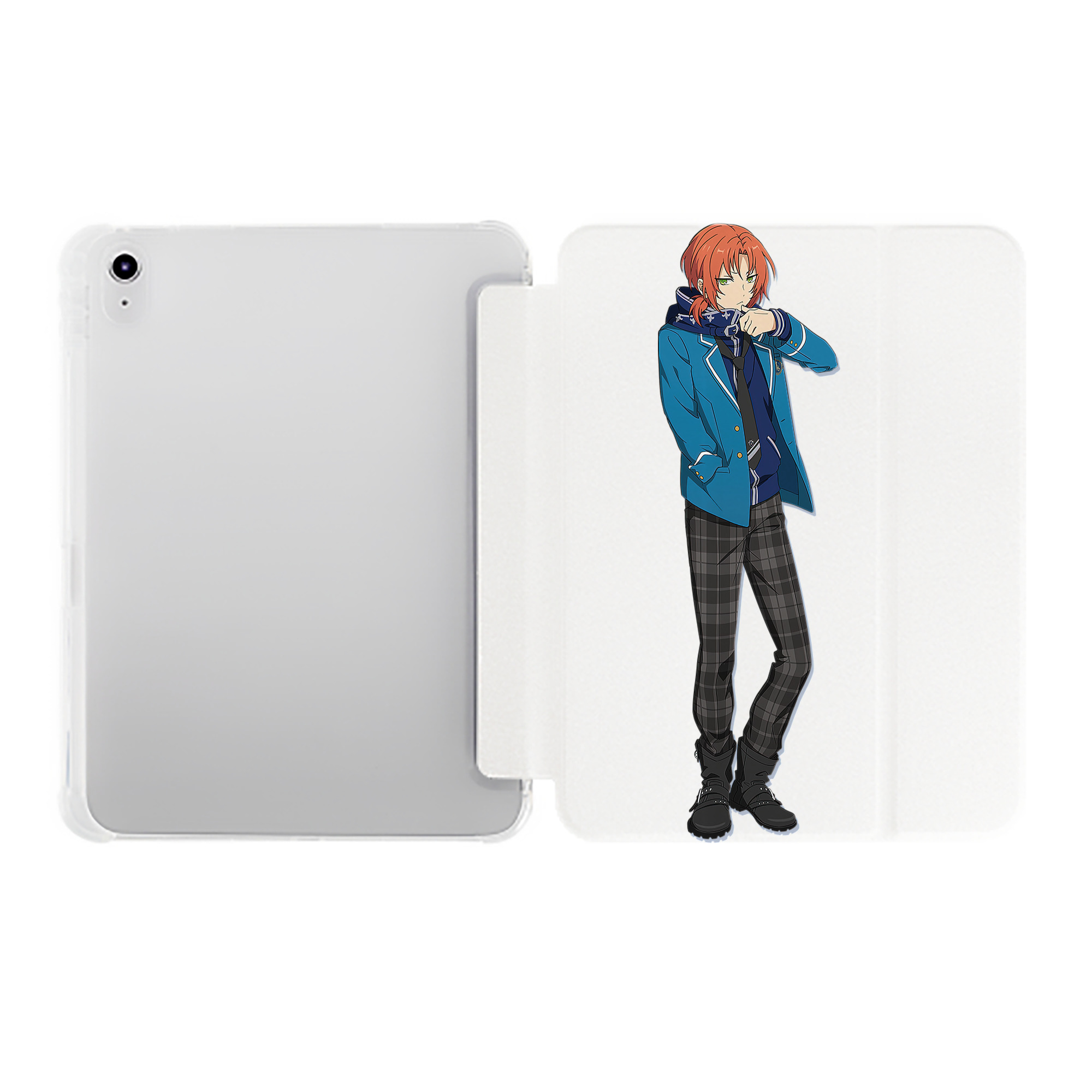 （画像用） あんさんぶるスターズ! Ensemble Stars IPad ケース ペン収納付き 三つ折りスタンド PUレザー×シリコン 対応機種9.5/10.5/10.9インチ